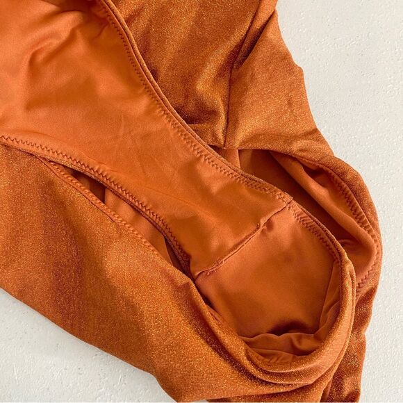 Free People It’s Now Cool The One Piece In Topaz Lurex Size Medium New - Picture 10 of 16